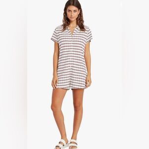 Volcom Striped Jumpsuit - White and Black